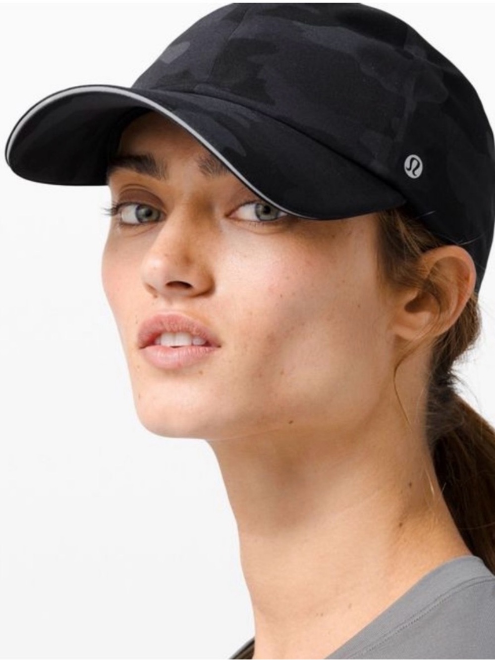 lululemon athletica Black Camo Performance Hat with Reflective Trim